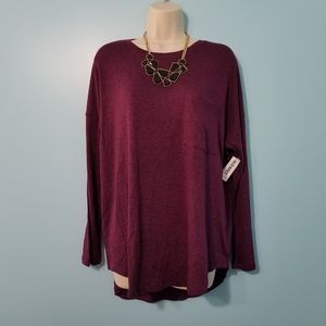 OLD NAVY Purple Dolman Sleeve Plush Top - NWT